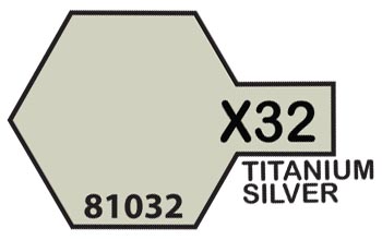 Tamiya Color Acrylic X-32 Titanium Silver - 23ml Bottle - Click Image to Close
