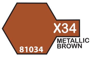 Tamiya Color Acrylic X-34 Metallic Brown - 23ml Bottle