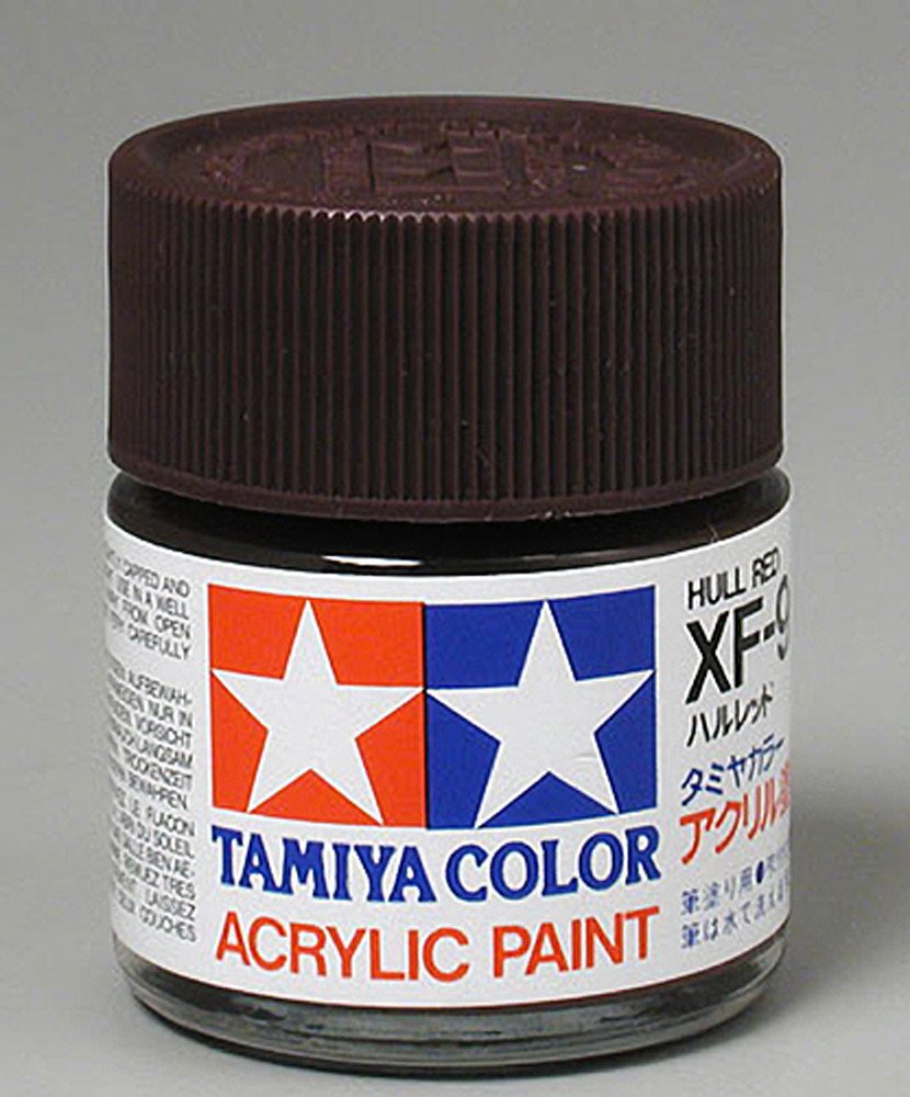 Tamiya Color Acrylic XF-9 Hull Red - 23ml Bottle