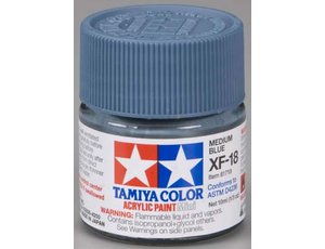 Tamiya Color Acrylic XF-18 Medium Blue - 23ml Bottle - Click Image to Close