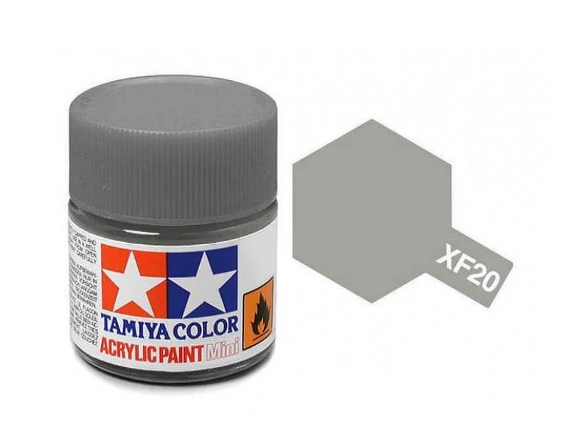 Tamiya Color Acrylic XF-20 Medium Gray - 23ml Bottle - Click Image to Close