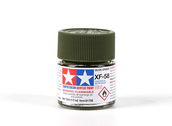 Tamiya Color Acrylic XF-58 Olive Green - 23ml Bottle