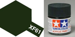 Tamiya Color Acrylic XF-61 Dark Green - 23ml Bottle - Click Image to Close