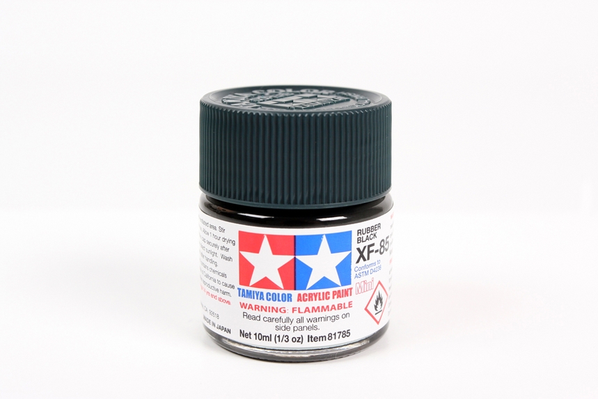 Tamiya Acrylic Mini XF-85 Rubber Black - 10ml Bottle