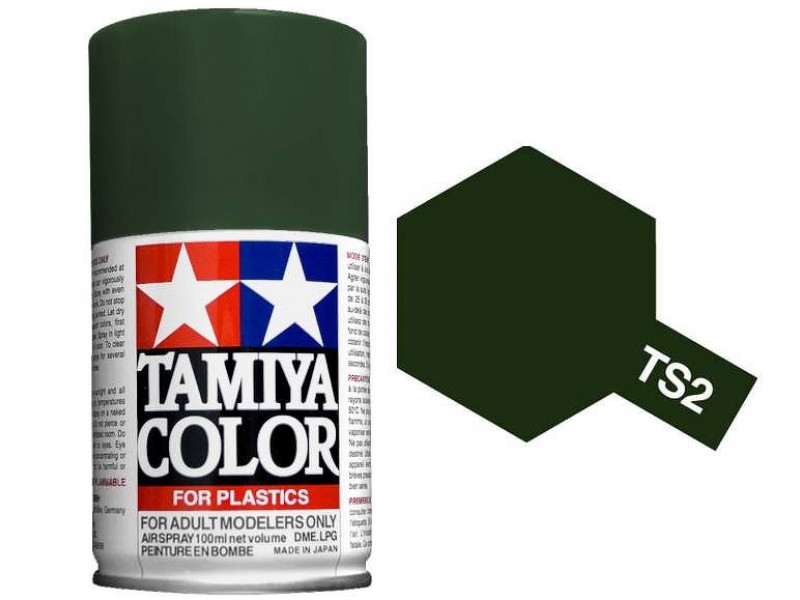 Tamiya TS-2 Dark Green - 100ml Spray Can - Click Image to Close