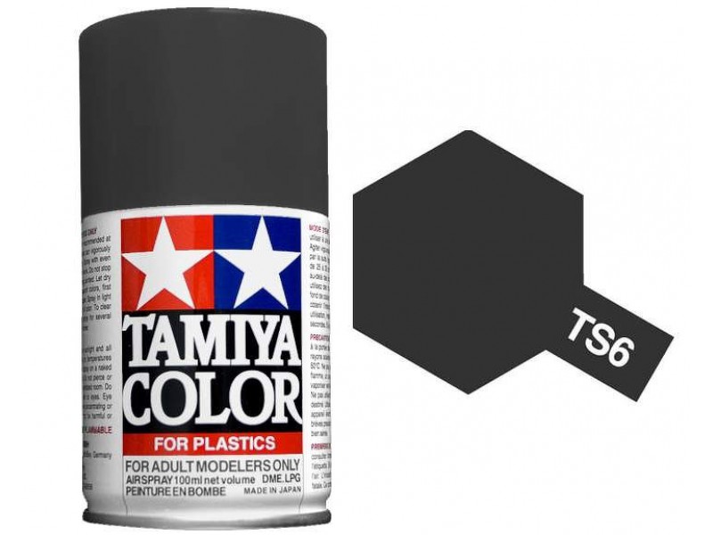 Tamiya TS-6 Matt Black - 100ml Spray Can - Click Image to Close