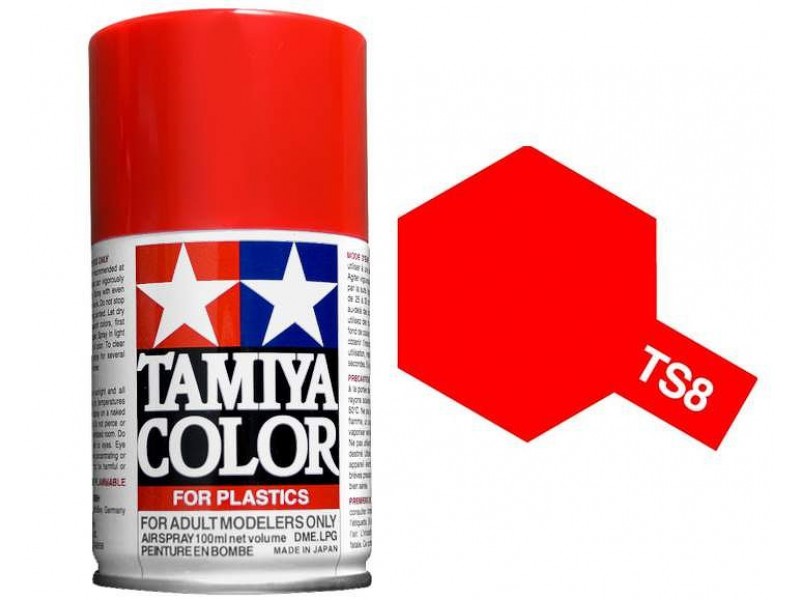 Tamiya TS-8 Italian Red - 100ml Spray Can - Click Image to Close