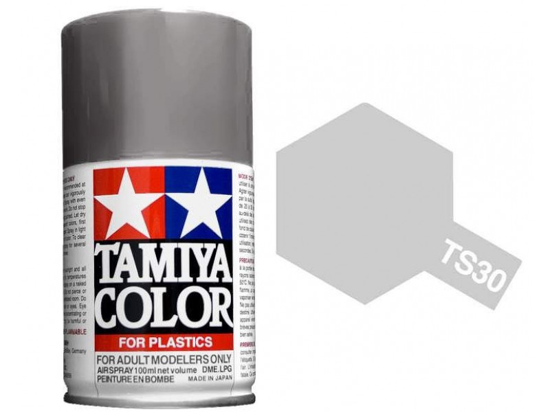 Tamiya TS-30 Silver Leaf - 100ml Spray Can - Click Image to Close