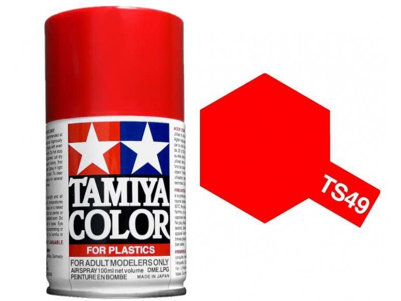 Tamiya TS-49 Bright Red - 100ml Spray Can - Click Image to Close