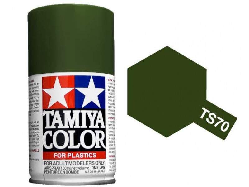 Tamiya TS-70 JGSDF Olive Drab - 100ml Spray Can - Click Image to Close