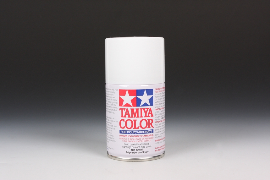 TAMIYA PS-1 WHITE SPRAY 100ML (for RC cars) - Click Image to Close