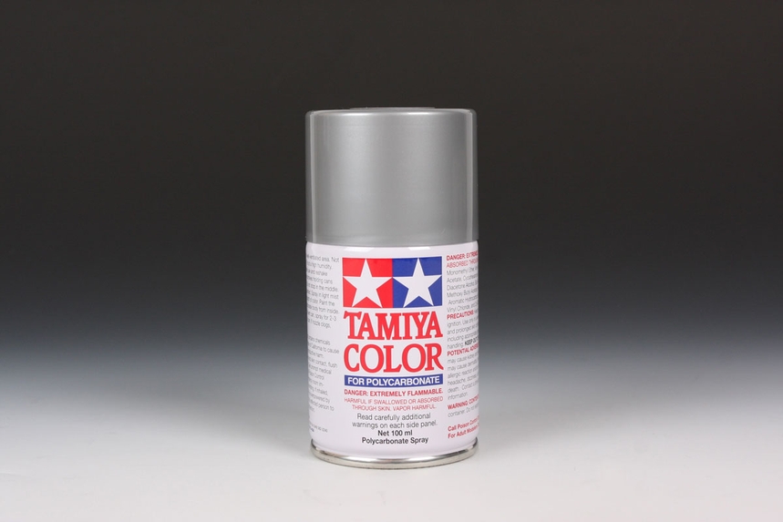 TAMIYA PS-12 SILVER SPRAY 100ML (for RC cars) - Click Image to Close