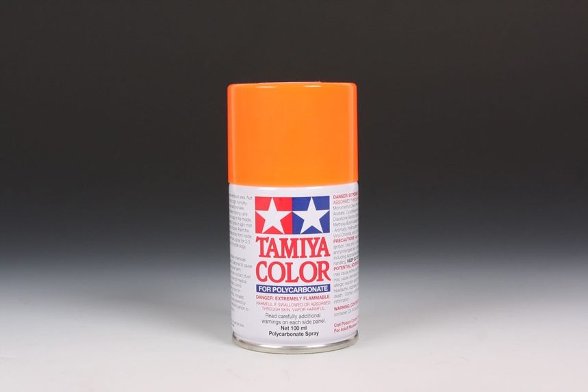 TAMIYA PS-24 FLUORESCENT ORANGE SPRAY 100ML (for RC cars) - Click Image to Close