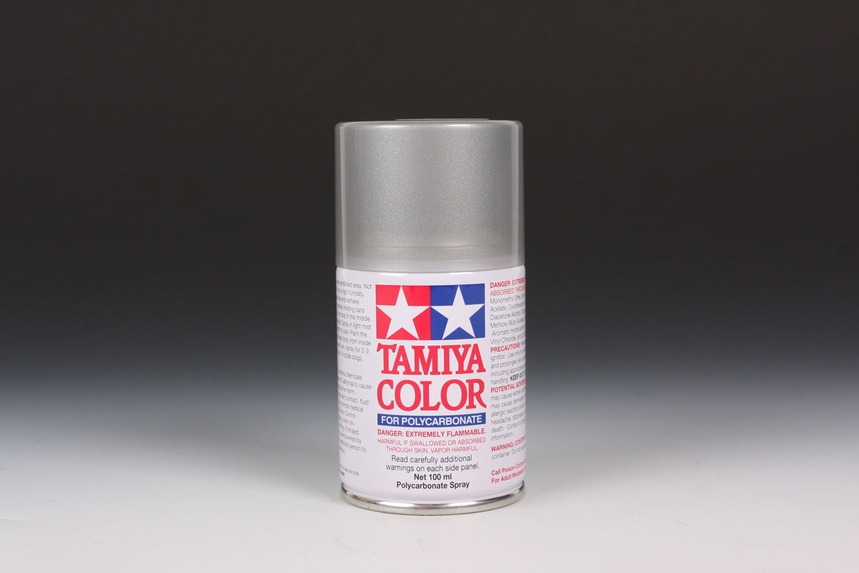 TAMIYA PS-36 TRANSLUCENT SILVER SPRAY 100ML (for RC cars) - Click Image to Close