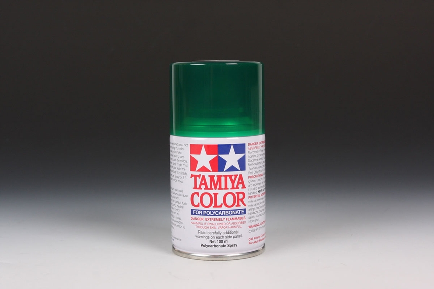 TAMIYA PS-44 TRANSLUCENT GREEN SPRAY 100ML (for RC cars) - Click Image to Close