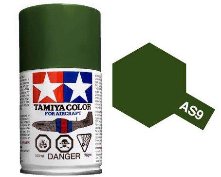 TAMIYA AS-9 DARK GREEN SPRAY 100ML - Click Image to Close