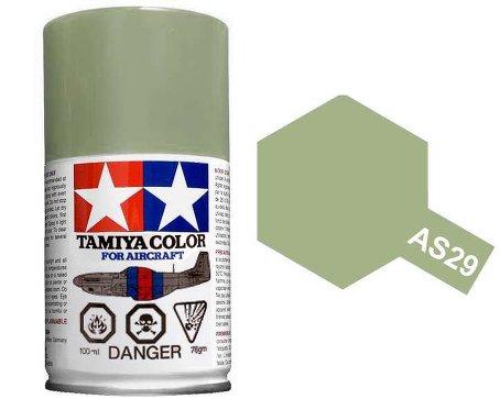 TAMIYA AS-29 GREY GREEN SPRAY 100ML - Click Image to Close