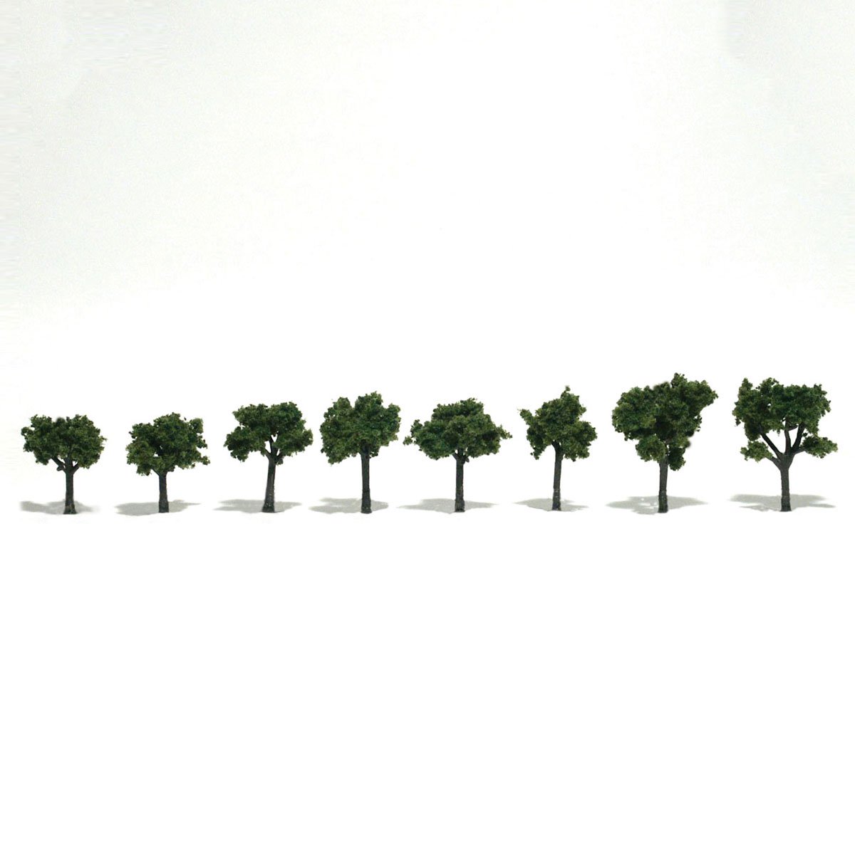 Ready Made Realistic Trees™ Medium Green - 8/pkg .75-1.25 inches - Click Image to Close