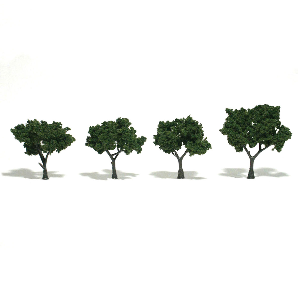 Ready Made Realistic Trees™ Medium Green - 4/pkg 2-3 inches - Click Image to Close