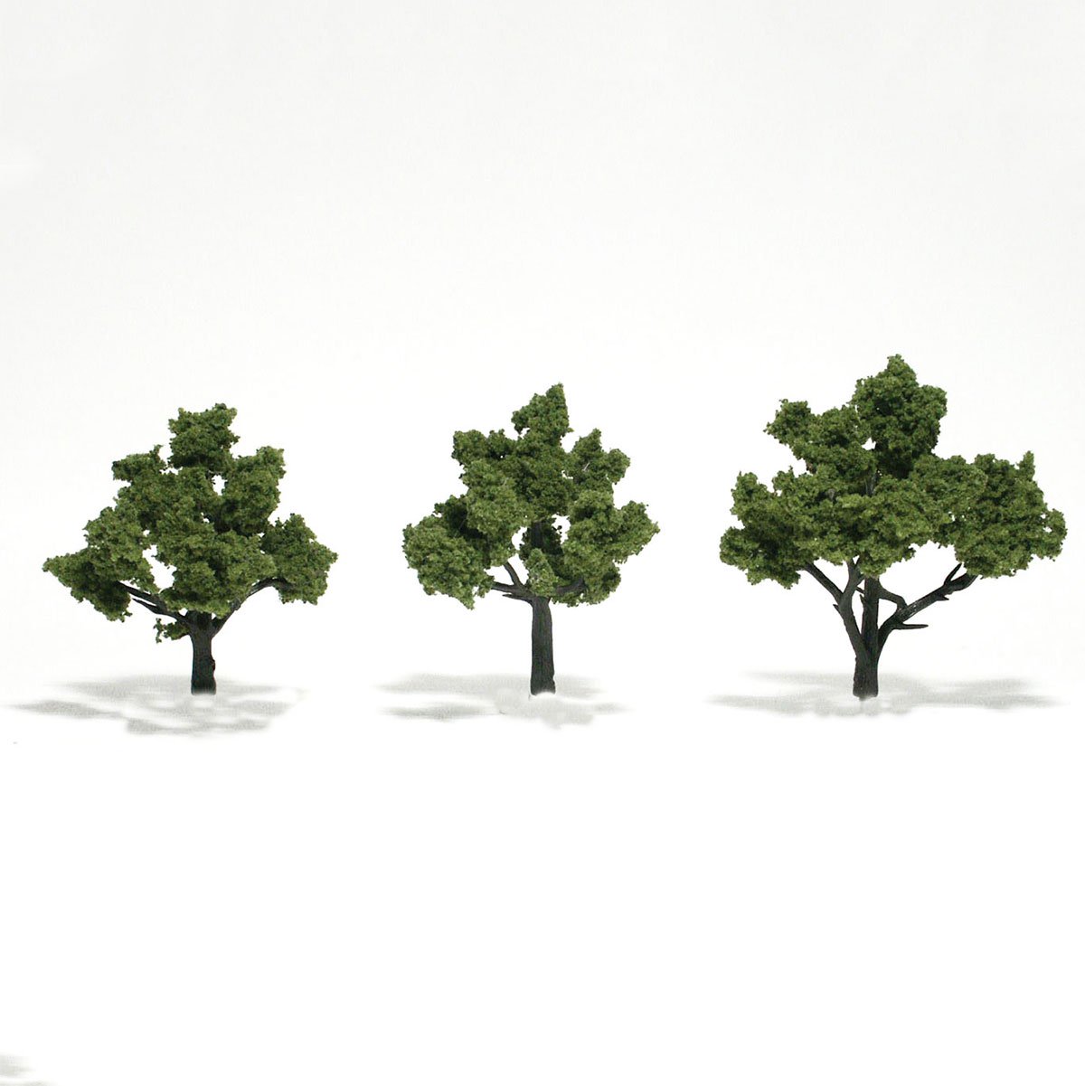 Ready Made Realistic Trees™ Light Green - 3/pkg 3-4 inches - Click Image to Close