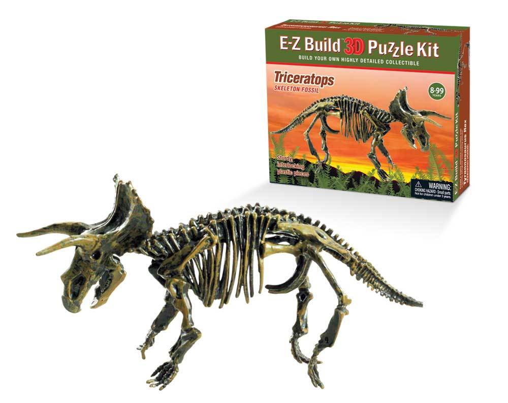 E-Z Build Puzzle - Triceratops Skeleton - Click Image to Close