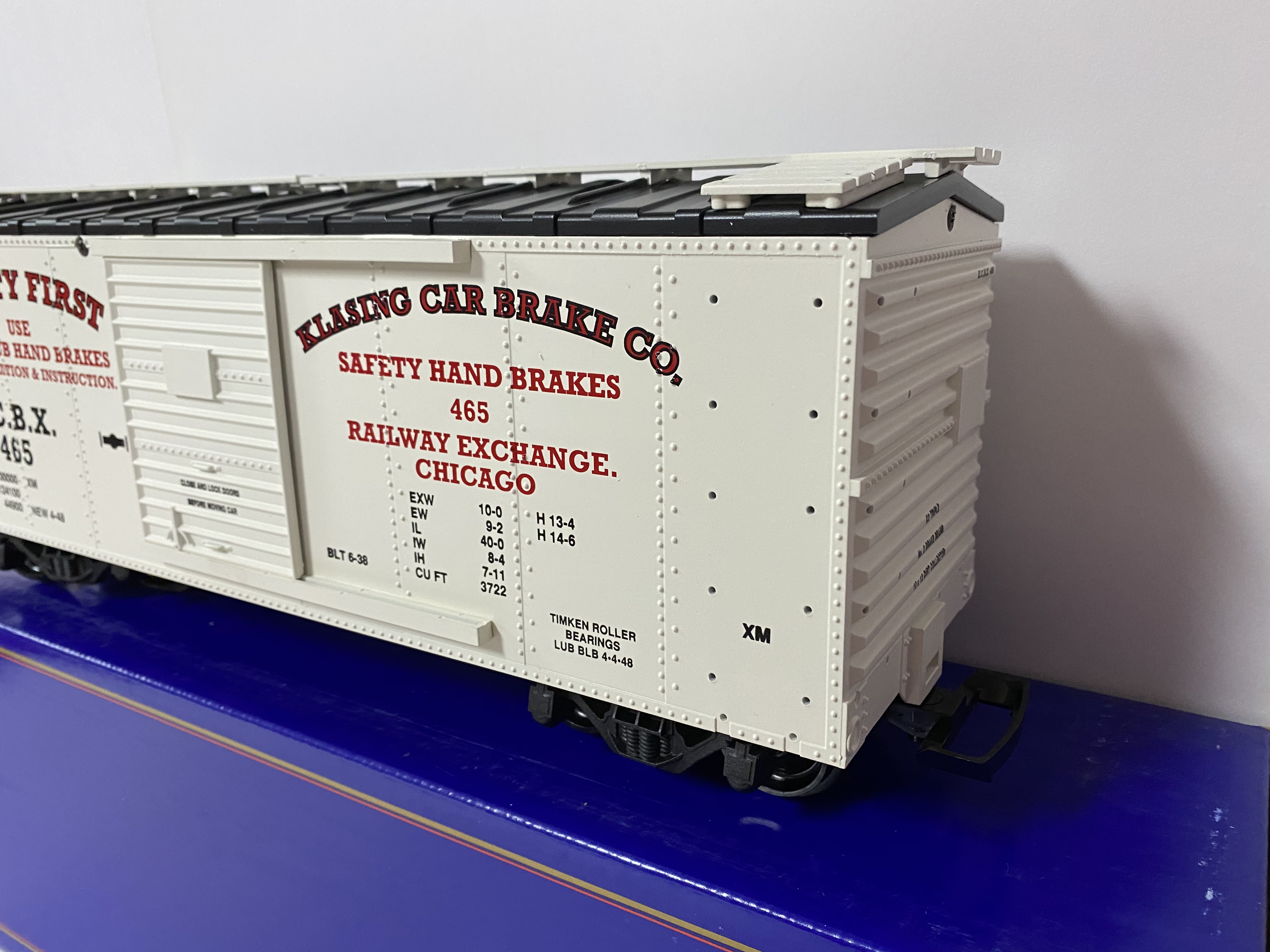 Klasing Car Brake Co. Boxcar (USA Trains 19036) - Click Image to Close