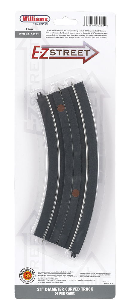 E-Z Street 21" Diameter Curved Track (4/Card)