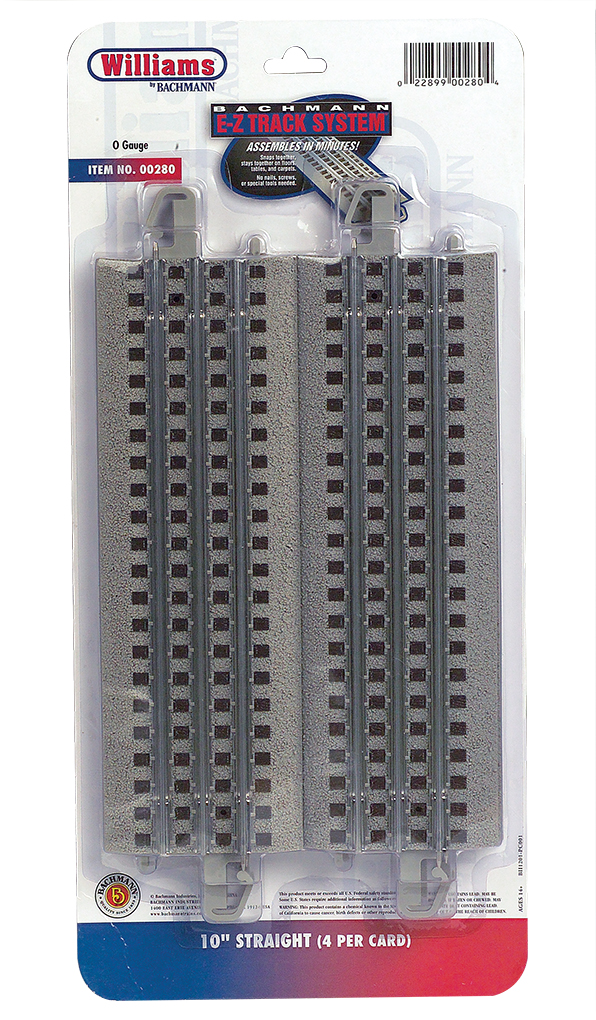 10 inch Straight Track (4 pcs) - carded - Click Image to Close