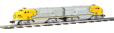 Santa Fe - Yellow/Silver - F-3 Powered A/Dummy A Set - Click Image to Close