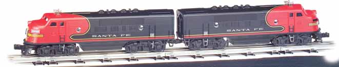 Santa Fe - Red/Black - 2333 F-3 Powered A/Dummy A Set - Click Image to Close