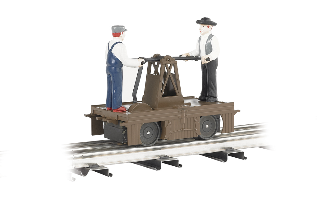 Operating Handcar - Brown - Click Image to Close