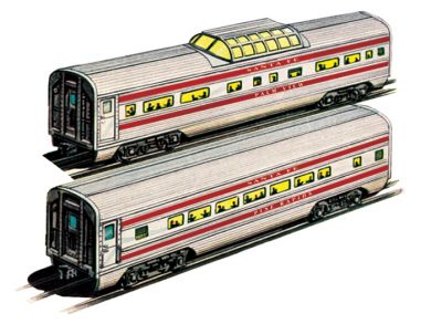 Santa Fe - 60' Aluminum Streamliners (Coach & Vista-Dome) - Click Image to Close