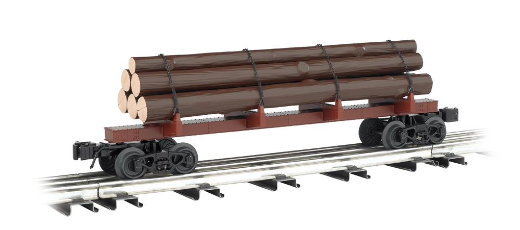 Painted Unlettered - Oxide Red - Skeleton Log Car - Click Image to Close