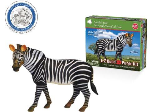 Smithsonian E-Z Build Puzzle - Zebra - Click Image to Close