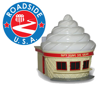 Ice Cream Stand Roadside U.S.A Resin Building Chocolate HO Scale 