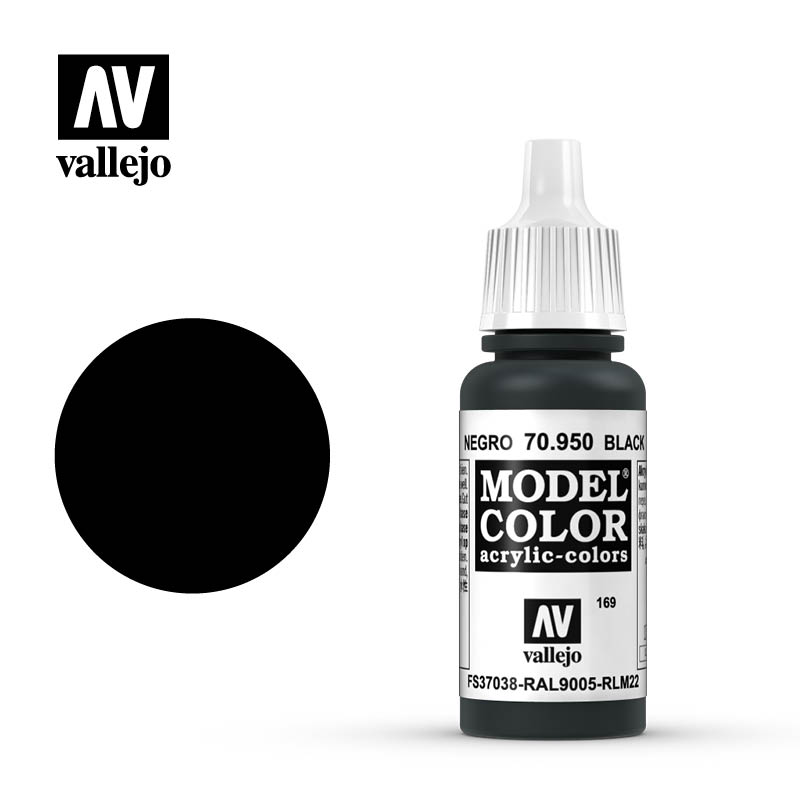 70.950 Black Vallejo 17ml 169