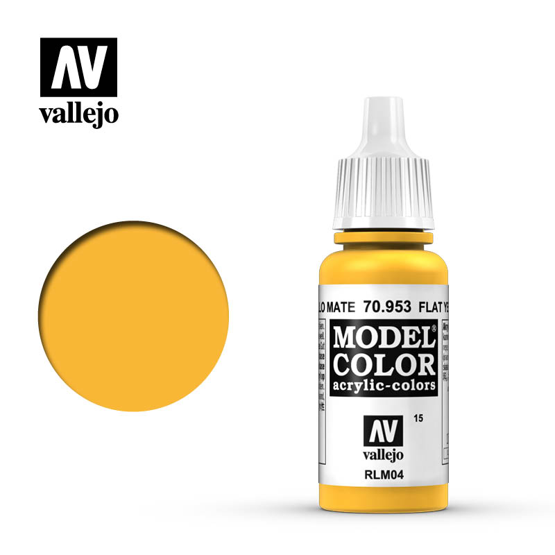 70.953 Flat Yellow Acrylic Vallejo 17ml 15 - Click Image to Close