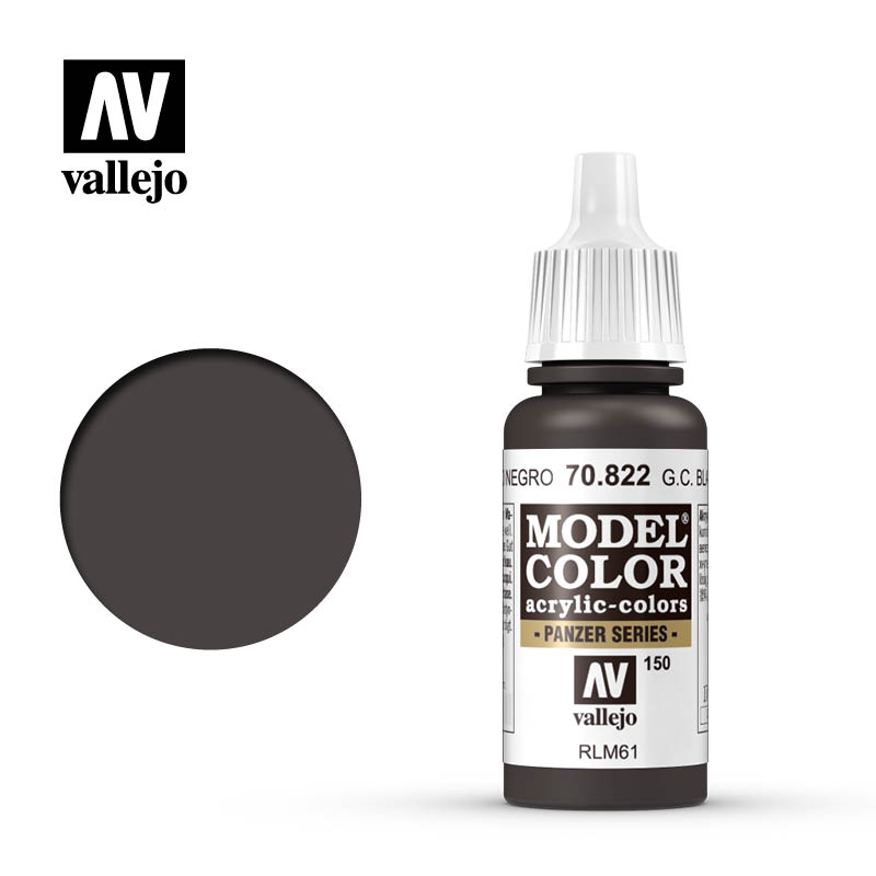 70.822 German Camouflage Black Brown Vallejo 17ml 150 - Click Image to Close