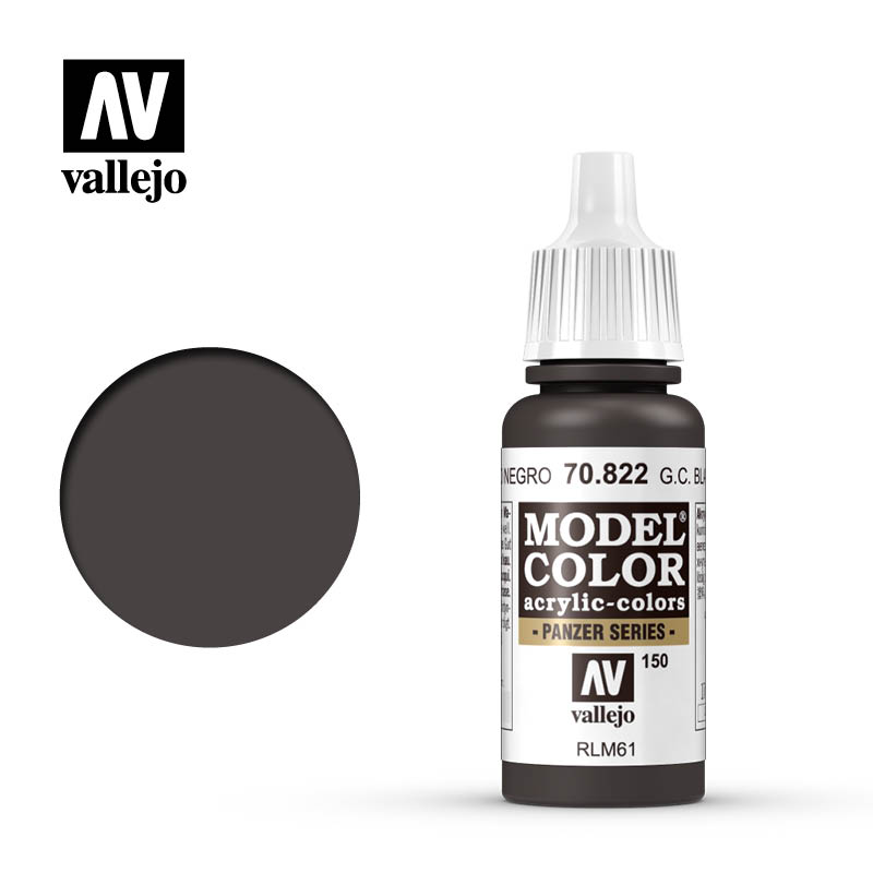 70.822 German Camouflage Black Brown Vallejo 17ml 150