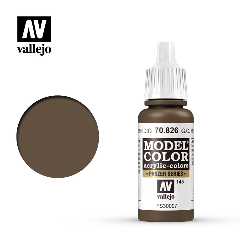 70.826 German Camouflage Med. Brown Vallejo 17ml 145 - Click Image to Close