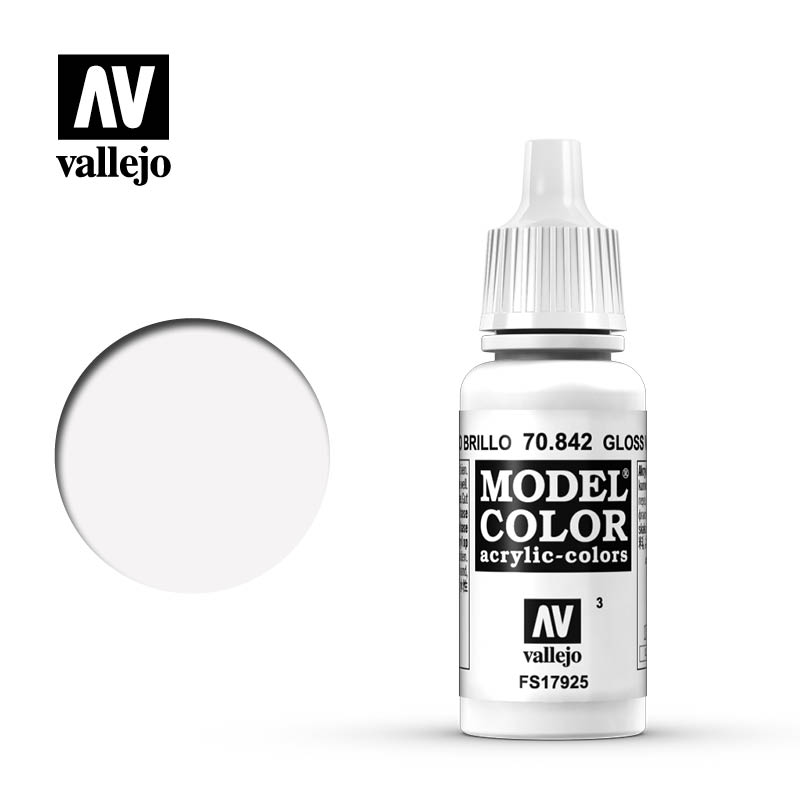 70.842 Gloss White Acrylic Vallejo 17ml 3 - Click Image to Close