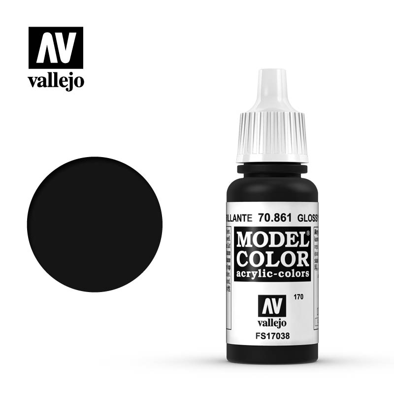 70.861 Glossy Black Vallejo 17ml 170