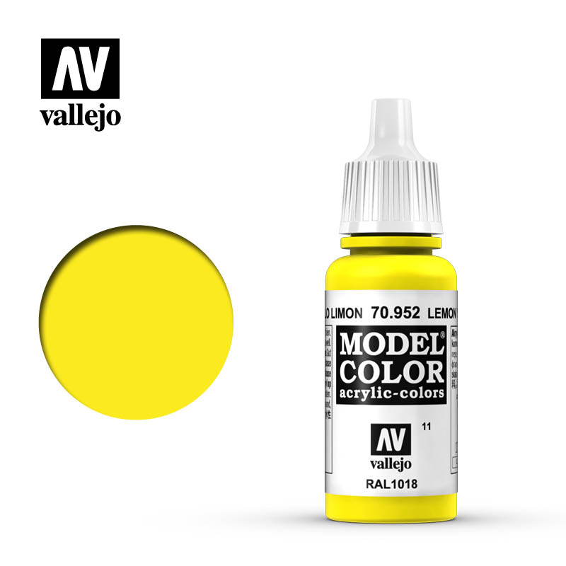70.952 Lemon Yellow Acrylic Vallejo 17ml 11 - Click Image to Close