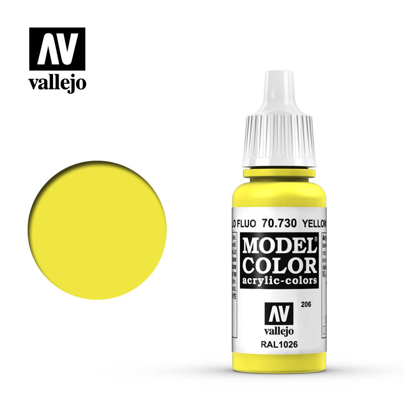 70.730 Yellow Fluorescent Vallejo 17ml 206