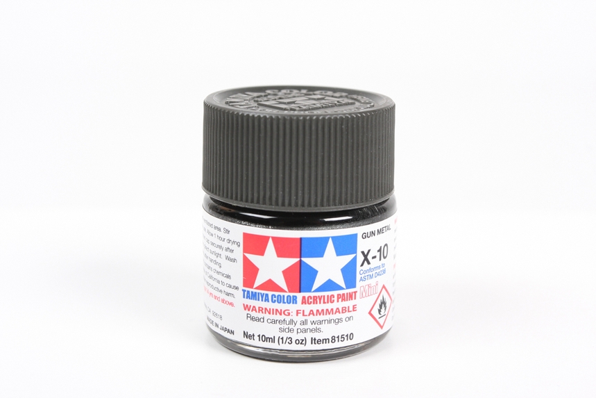 Tamiya Color Acrylic Mini X-10 Gun Metal - 10ml Bottle