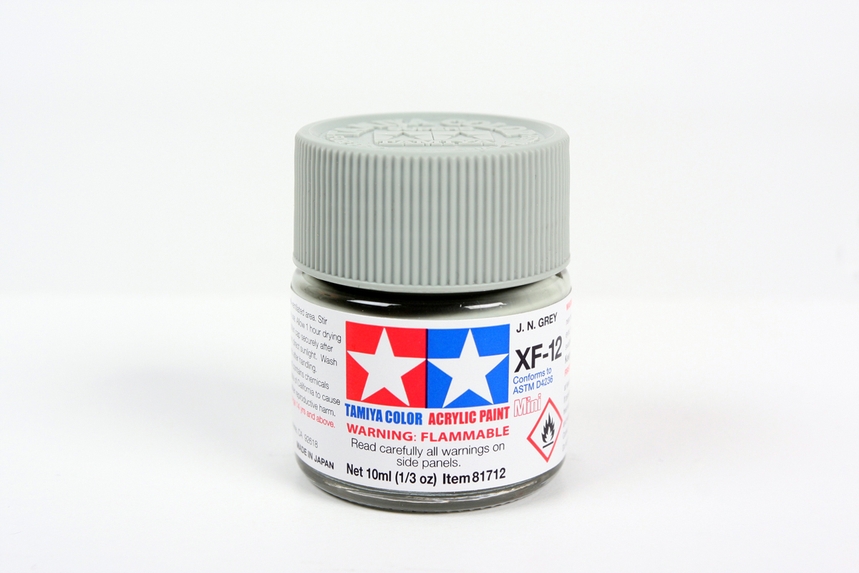 Tamiya Color Acrylic Mini XF-12 J.N. Grey - 10ml Bottle