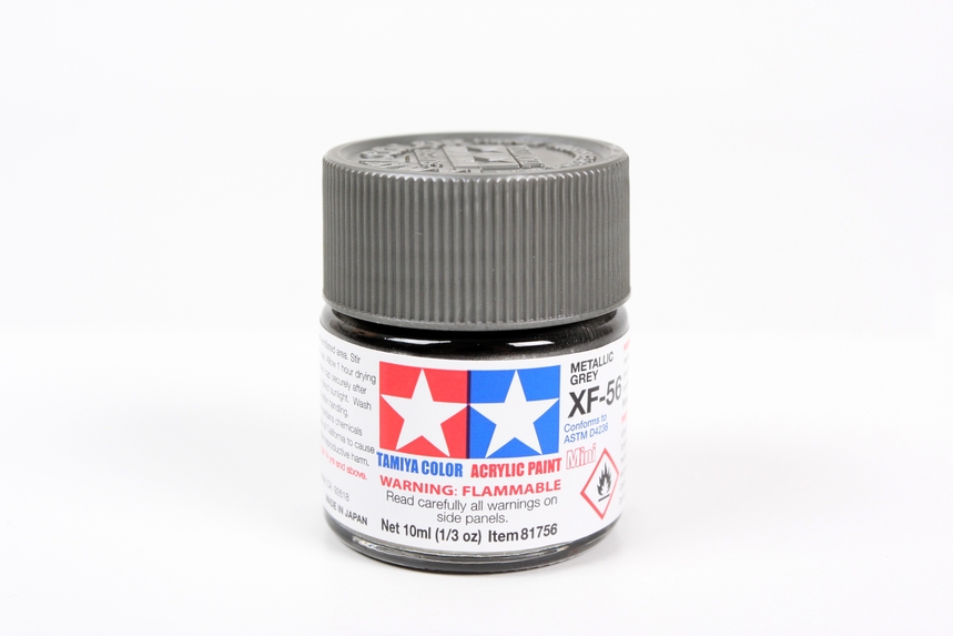 Tamiya Color Acrylic Mini XF-56 Metallic Grey - 10ml Bottle - Click Image to Close