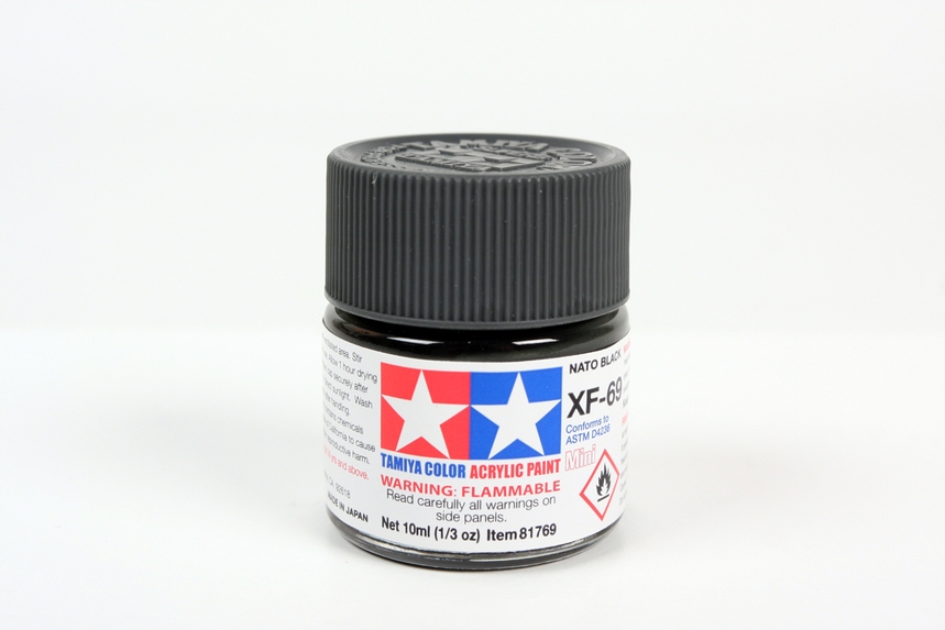 Tamiya Color Acrylic Mini XF-69 NATO Black - 10ml Bottle