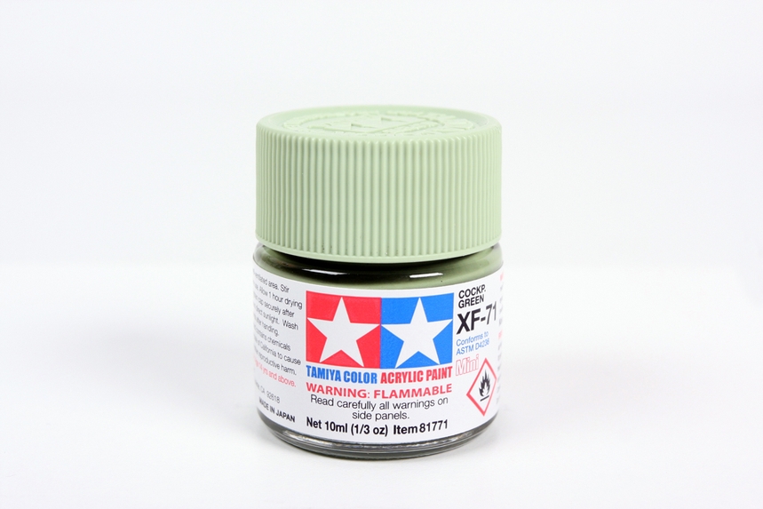 Tamiya Color Acrylic Mini XF-71 Cockpit Green 2 - 10ml Bottle